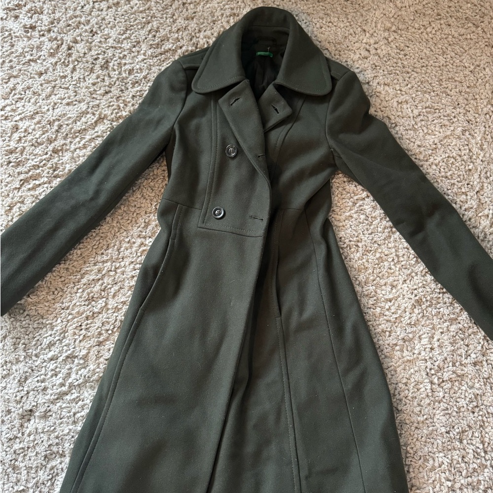 United Colors Of Benetton Dark Green Trench Coat